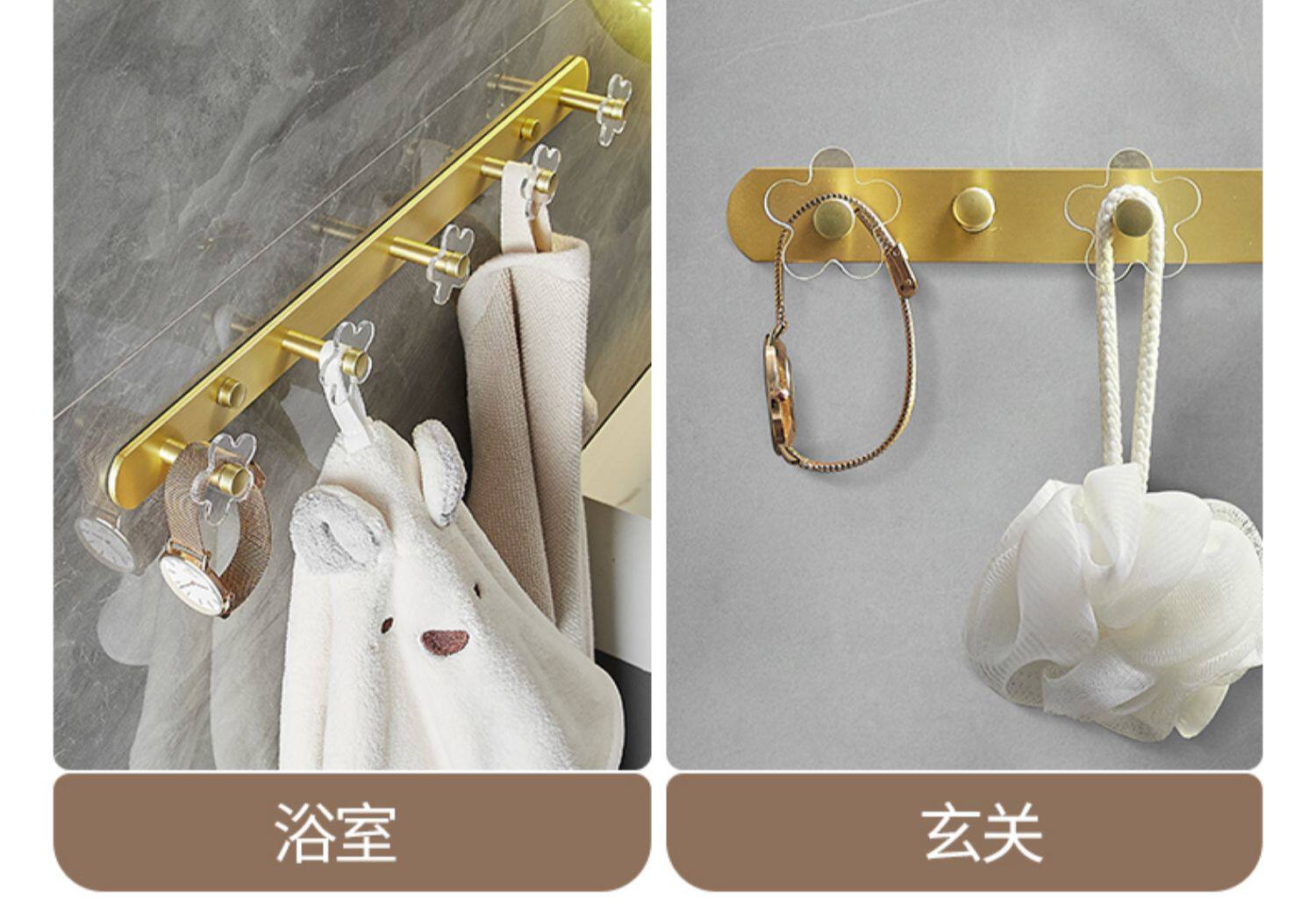 轻奢挂钩强力粘胶壁挂挂衣钩免打孔门后墙上墙壁玄关衣服架浴室卫生间详情11