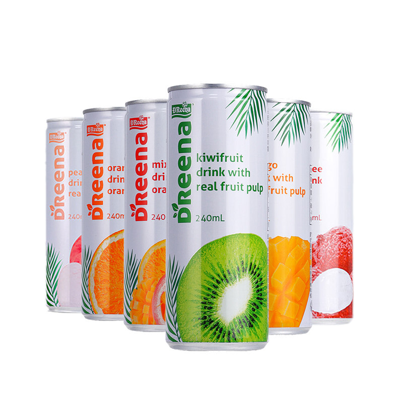 进口特丽娜低脂0脂果肉果汁240ml 夏日饮料饮品