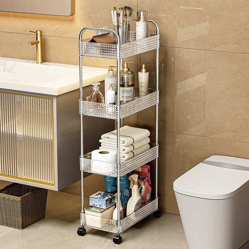 Стеллаж для хранения туалетной комнаты, тележка для ванной, сэндвич-шкаф, полка для хранения унитаза, артефакт, напольная, узкий шкаф со стороны унитаза
