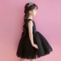 Trẻ em ăn mặc công chúa sinh nhật cô gái mô hình catwalk đen piano trang phục hoa cô gái váy pettiskirt buổi tối váy xòe cho bé gái 