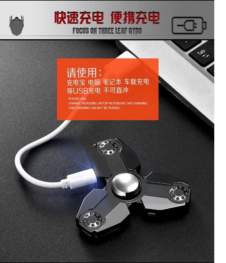 Lắc mạng ngón tay đỏ nhẹ con quay hồi chuyển sạc cá tính mỏng sáng tạo nam thuốc lá điện tử bật lửa để gửi bạn trai bật lửa điện tử