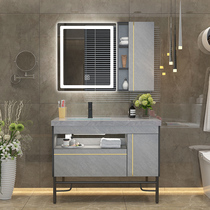 Sanitary Ware Nordic solid wood floor-to-ceiling bathroom cabinet combination toilet washbasin cabinet