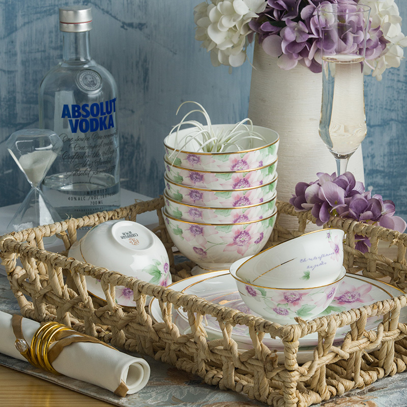 Ipads China tableware dishes suit European bowl dish dish dish Korean household contracted creative combination tangshan ceramics