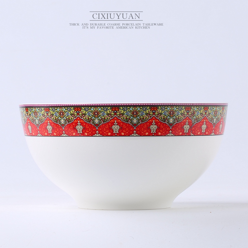 Tangshan ipads China 8 inches Australia rainbow such as bowl bowl of soup bowl bowl of Europe type mercifully ceramic bowls of rice bowls ipads cutlery set