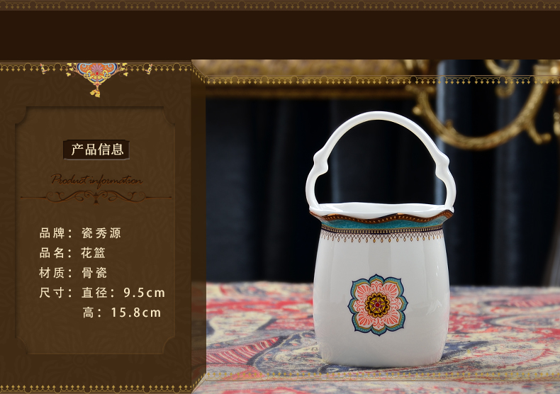 The Source of tangshan porcelain show ipads porcelain tableware suit accessories swan basket spoons chopsticks cage placed a spoon