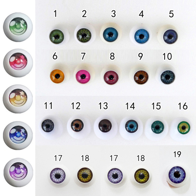 taobao agent Acrylic eye bead 12mm bowl round eye iris 6-7mm bjd Coco cartoon cartoon anime