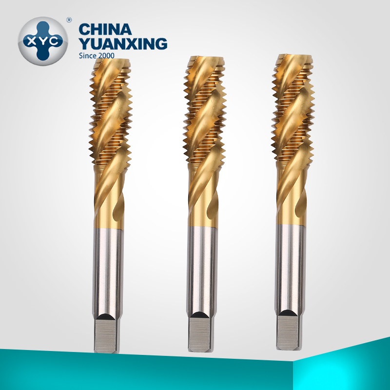 Yuanxing XYC screw tapping TiN-SFT cutting screw tapping machine with JIS titanium plated M810M12 standard screw