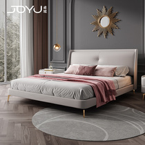 Zhuoyu Technology cloth bed master bedroom 2021 new bed double bed wedding bed dark gray modern simple bed cloth bed