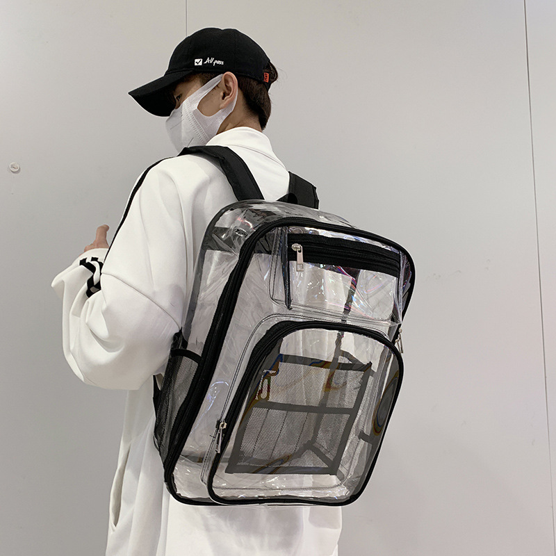 Transparent Jelly Bag Male High School Student Backpack Female 2022 New Pvc Backpack Large Capacity Waterproof Backpack Transparent Jelly Bag Male High School Student Backpack Female 2022 New Pvc Backpack Large Capacity Waterproof Backpack