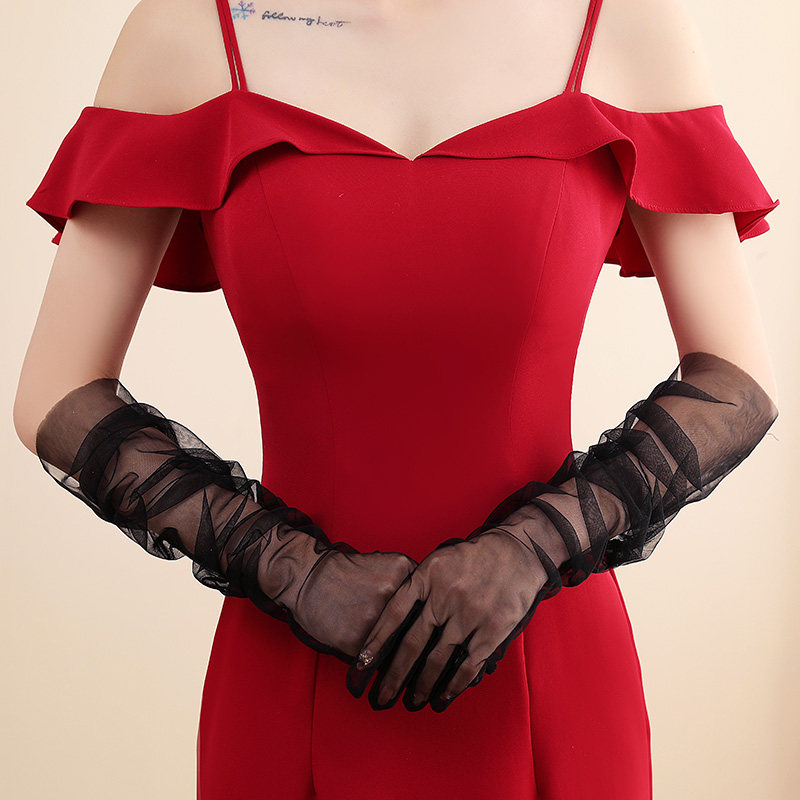 Original Web Bride Gloves Married Photo Show Long Transparent Summer Summer Summer Summer Summer Summer Summer Summer Summer Summer Summer Summer Summer Summer Summer Gala Dinner Dresses