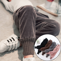 Girls Corduroy Cotton Pants 2021 New 5 Winter 6 Plus Velvet Thick 7 Medium and Big Child Western Style 9 Girls Casual Pants