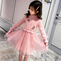 3 girls autumn dress 2021 New 4 Korean version 5 little girl 6 foreign Spring Autumn 7 children princess dress 8 years old