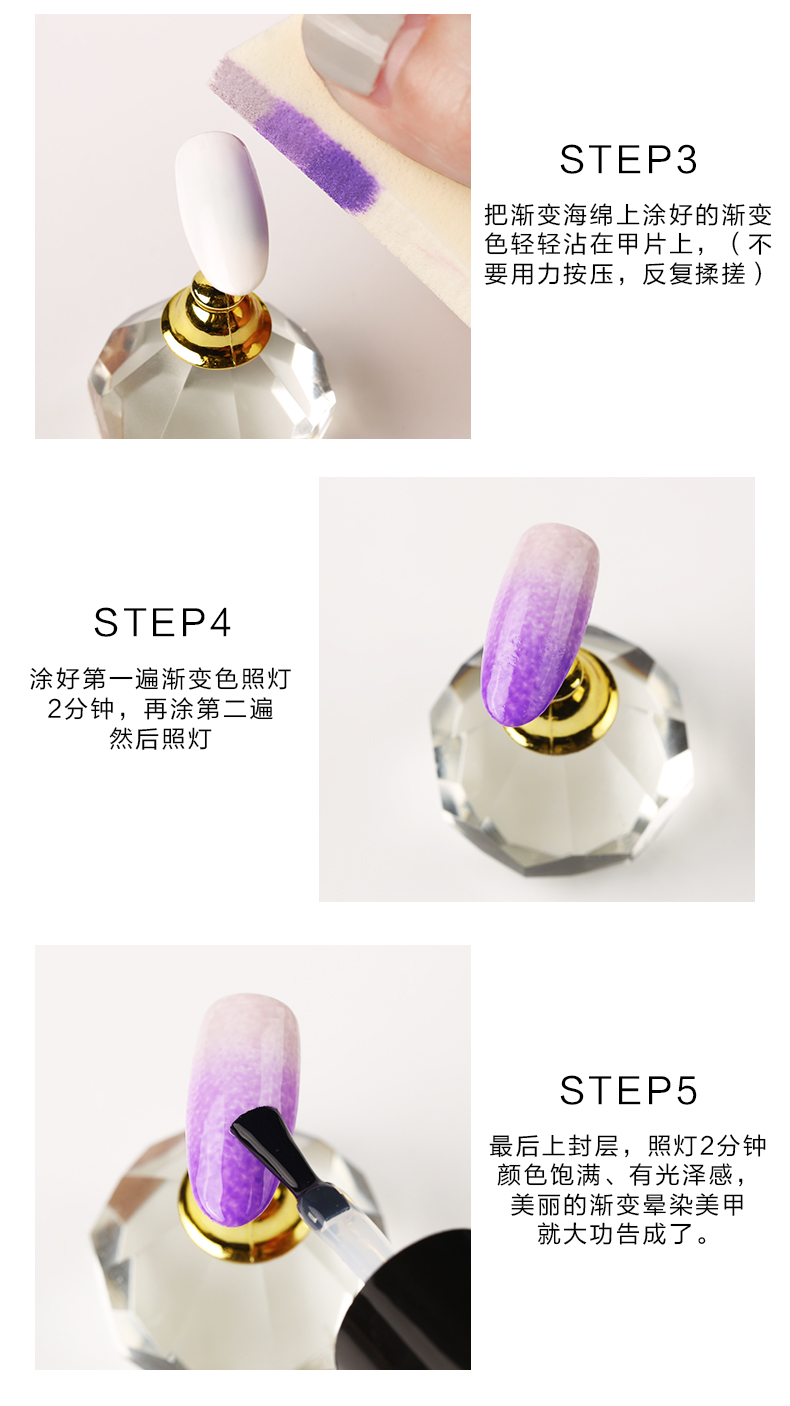 Khối xốp gradient Blueplace DIY làm nhòe sáng tạo bầu trời đầy màu sắc thiên hà nhuộm công cụ làm móng - Công cụ Nail dụng cụ sơn gel
