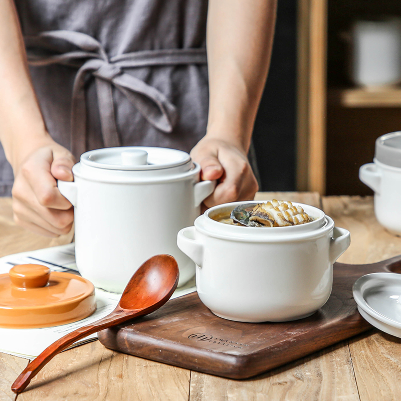 Cup Cup stewed bird 's nest dishes to as thin soup steamed stew stew stew water home stew pot with double ear cover Cup ceramic Cup