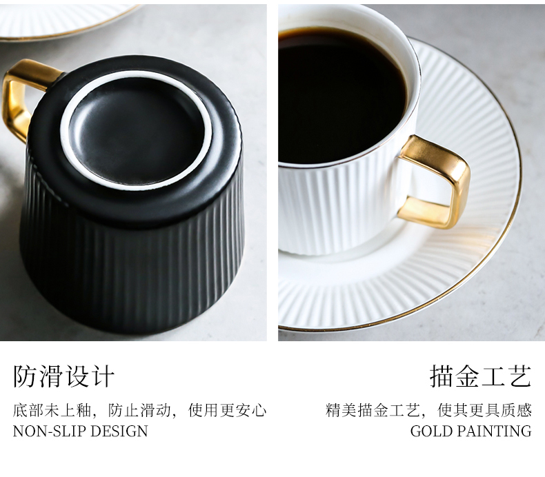Coffee cup north pull glass ceramic set as thin plate household contracted ou feng European - style key-2 luxury afternoon tea