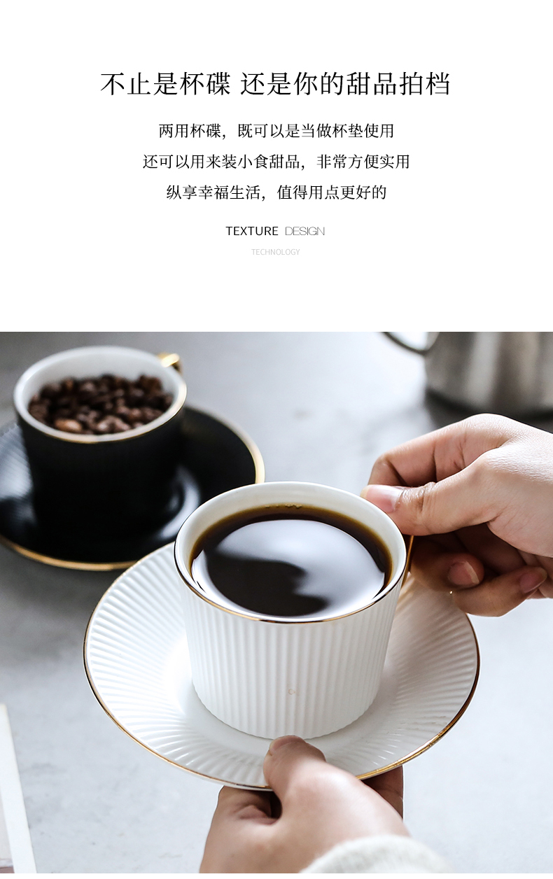 Coffee cup north pull glass ceramic set as thin plate household contracted ou feng European - style key-2 luxury afternoon tea