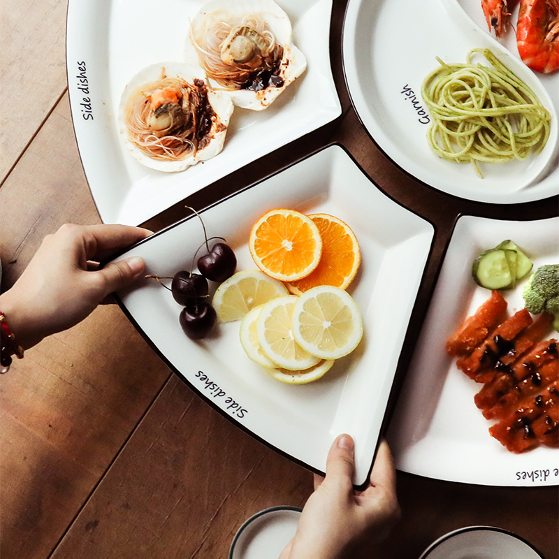 Combination pot shake pendulum meal sound creativity network during the round table tableware home plate plate to the as Philippines platter red suit