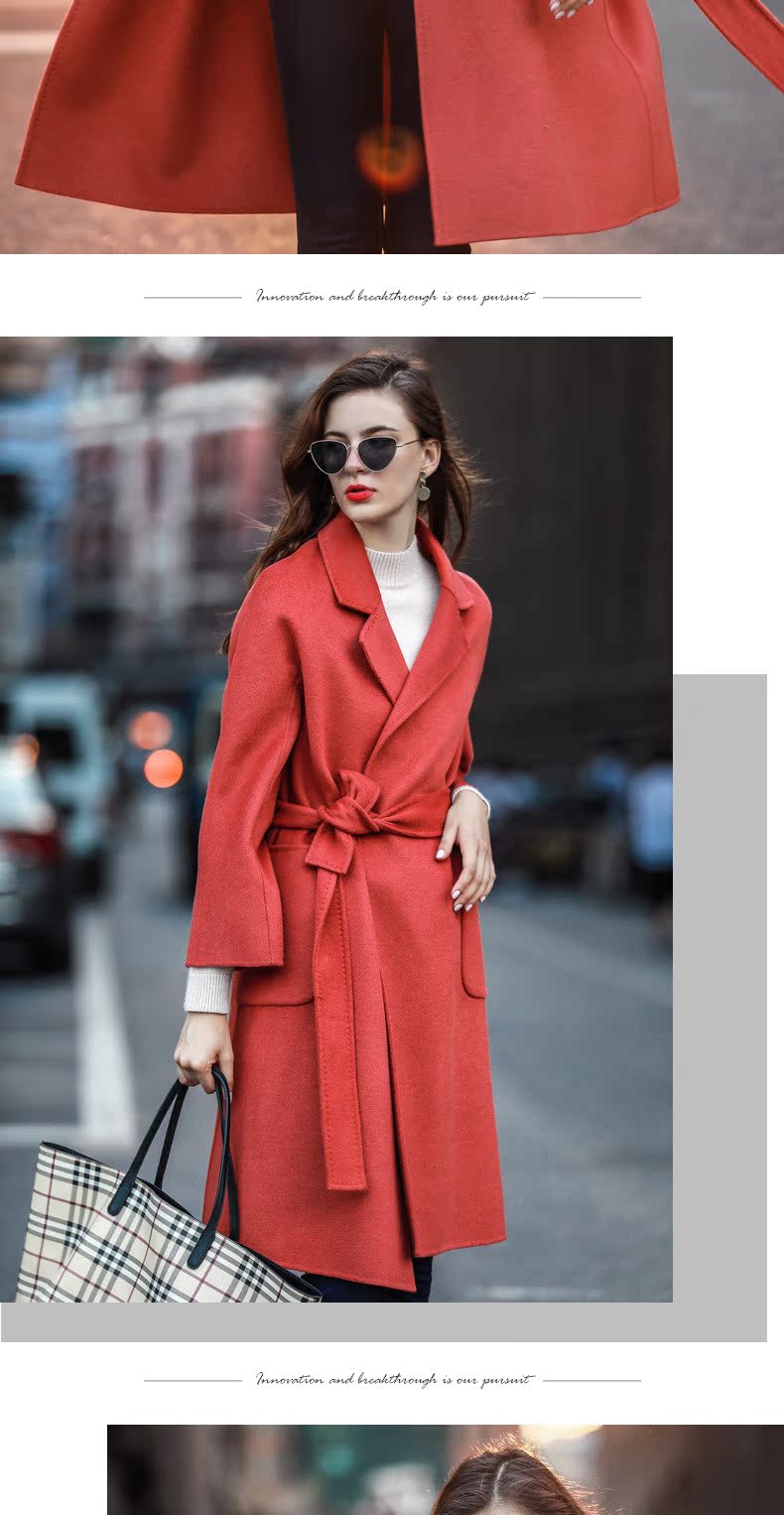 Áo dài sang trọng nữ tính khí ve áo khoác len áo len nữ cardigan dài phần hai mặt áo 2018 mùa đông phong cách mới - Áo len lót đôi áo hoodie nữ cute