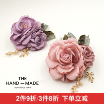 Japanese Korean brooch fabric flower corsage womens coat pin sweater simple big temperament fresh decoration accessories