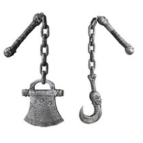 Halloween Decorative Props Party Gathering with Stick Chain Hook Emulation Chain Axe and TV Performance Equipment
