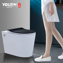 Youen bathroom black and white Gaiyun power small apartment toilet Electric toilet Water-saving toilet tankless toilet