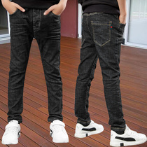  Childrens clothing boys jeans Autumn childrens pants Big childrens 2021 spring and autumn thin trousers boys casual pants trend