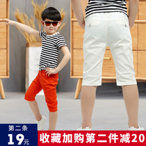  Childrens clothing boys  three-point pants summer thin childrens casual pants 2021 summer breeches mid-size childrens shorts tide