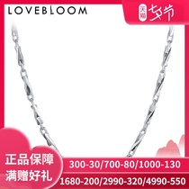 Pt950 platinum necklace Female PT999 white gold clavicle chain Perkin pendant chain 950pt simple plain chain