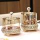 European style light luxury storage glass storage tank creative candy jar ornament home desktop glass candy jar