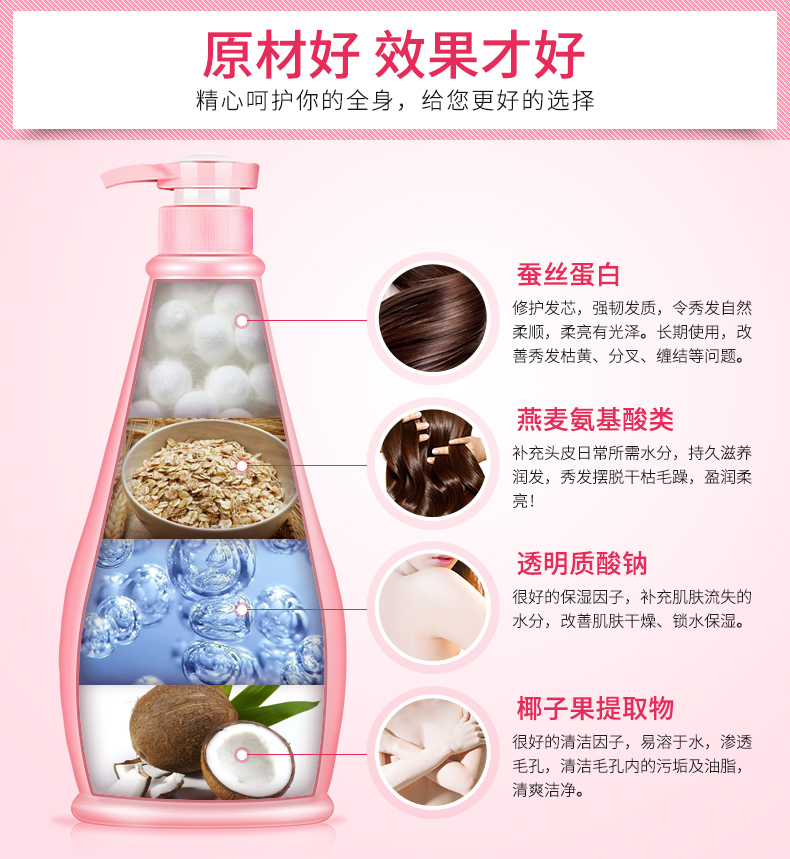 Xiangfen Dầu gội Shard Rửa Mu Jingji Bath Dew Twain Set Sanced Oil Wash Home Vận chuyển Đàn ông tigi trắng