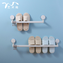 Bathroom trailer rack wall hanging bathroom door rear toilet shoe rack storage artifact household wall drain rack