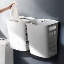 Dirty clothes storage basket Dirty clothes basket hanging bucket bathroom shelf Wall-mounted laundry basket Household artifact