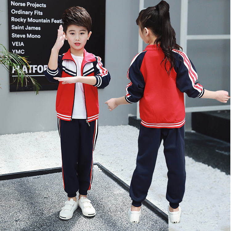 Quần áo mẫu giáo mới mùa xuân và mùa thu đặt cho trẻ em đồng phục thể thao trường tiểu học giáo viên mùa thu và mùa đông dịch vụ tùy chỉnh bán buôn shop quần áo trẻ em đẹp