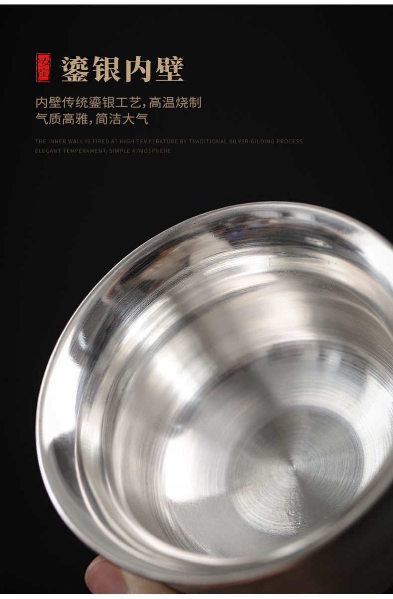 Your up 999 silvering on sample tea cup kunfu tea cups tea cup tea cup of jingdezhen ceramic silver cup