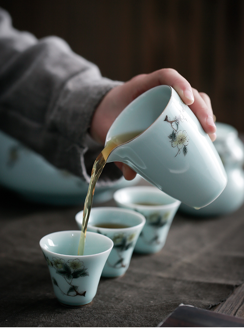 Celadon fuels the kung fu tea sets the teapot big household jingdezhen ceramic tea sets tea tea cups