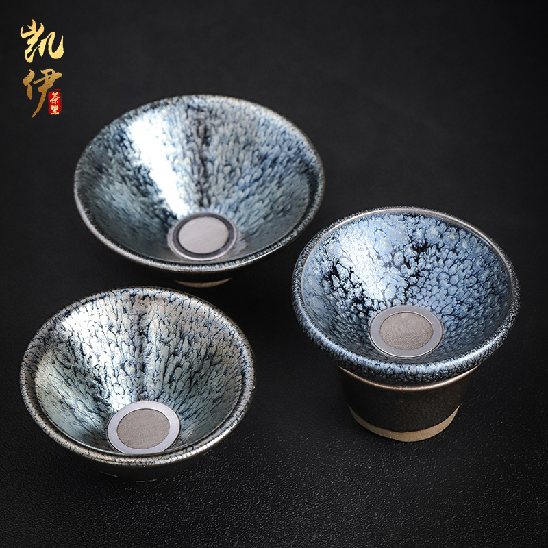 Jianyang building ceramic lamp) filter bracket set tea, tea oil, tea red glaze, accessories by hand