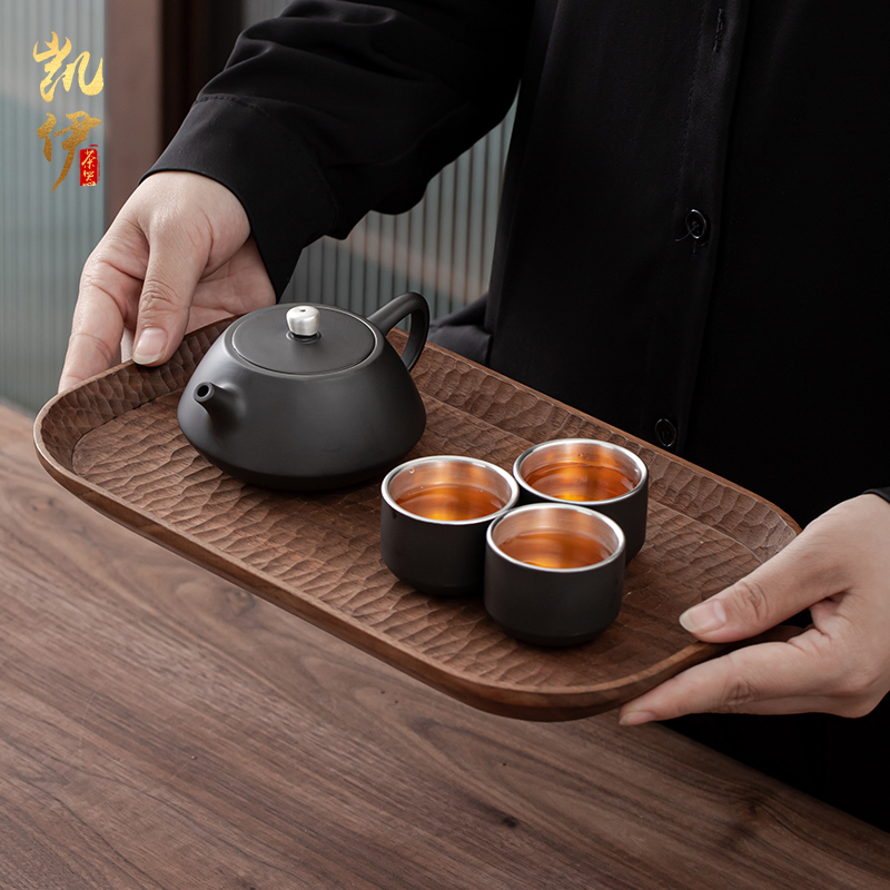 Undressed ore dark violet arenaceous mud coppering. As silver kung fu tea cup teapot tea set household utensils, the whole office
