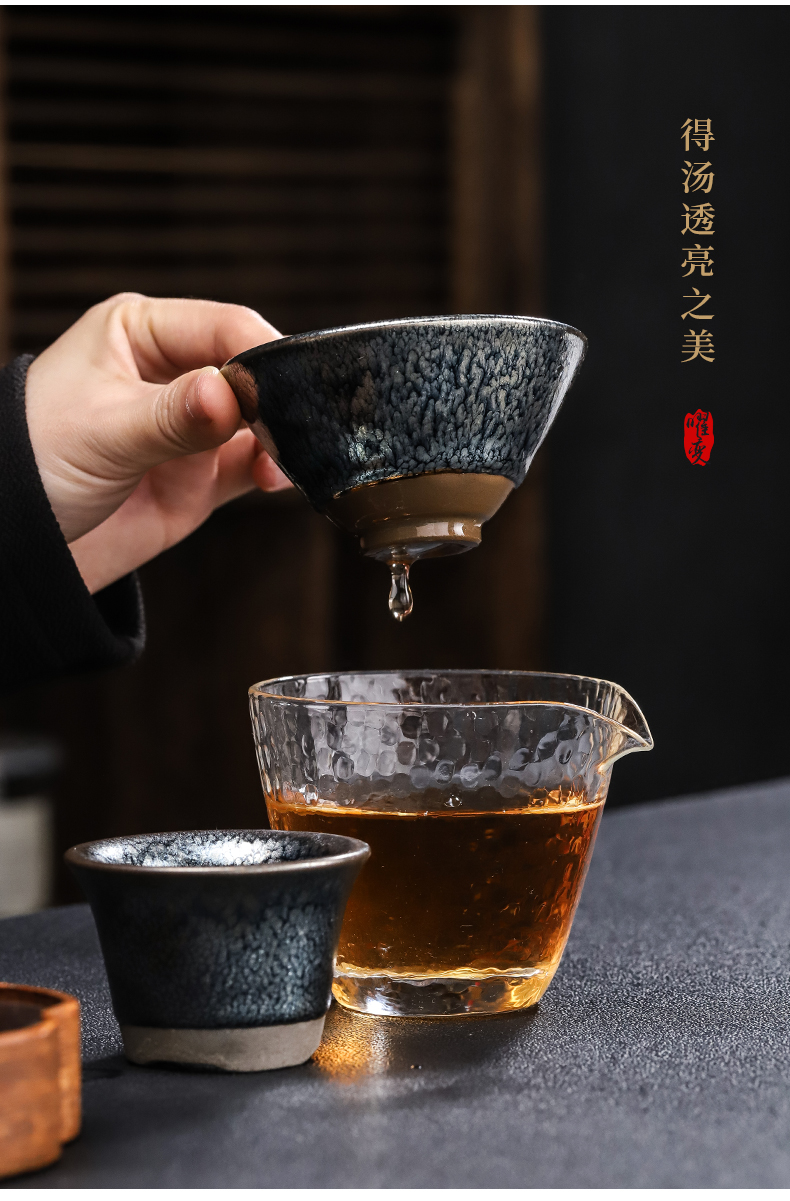 Jianyang building ceramic lamp) filter bracket set tea, tea oil, tea red glaze, accessories by hand