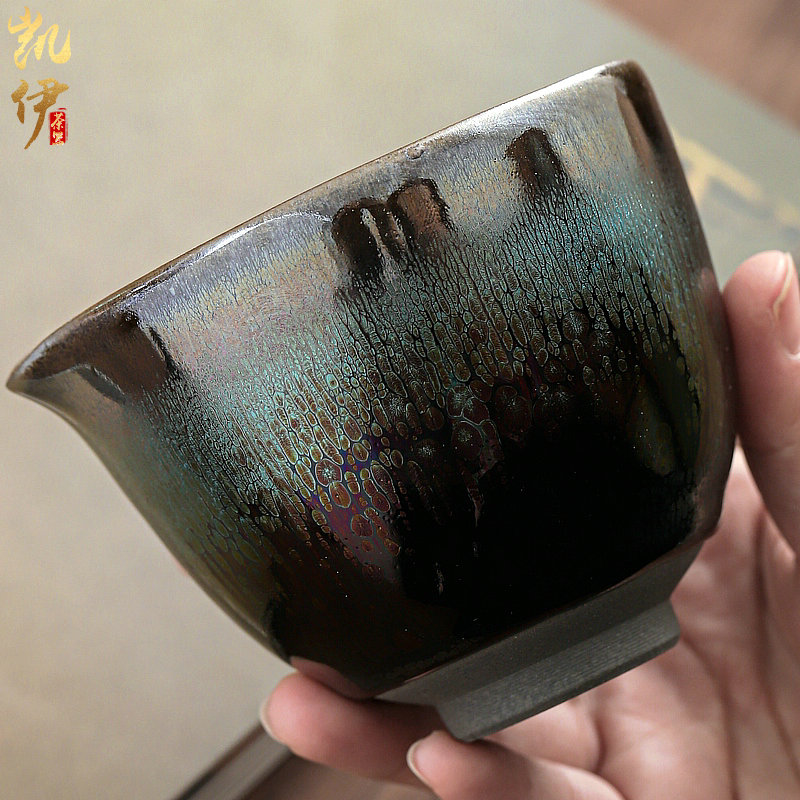 Build colorful light master hand we become fair keller kongfu tea ware temmoku up tire iron ceramic points are cups