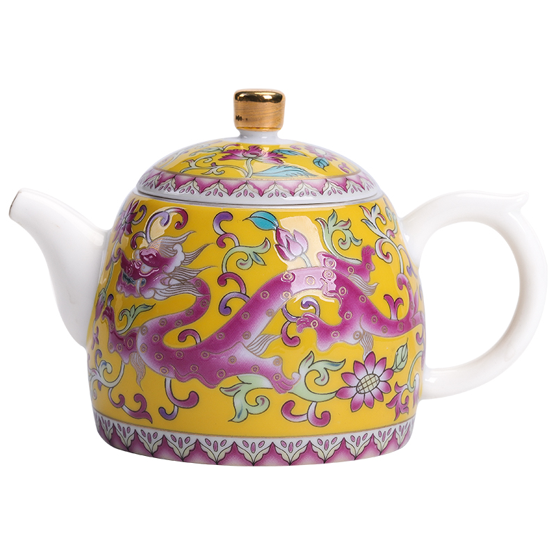 In extremely good fortune coppering. As silver enamel teapot hand grasp pot of kung fu tea tea set jingdezhen single household the teapot