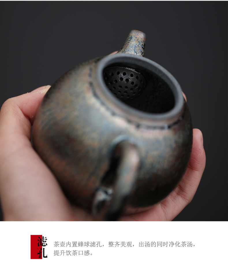 Kate/Zeng Guangxu manual build light temmoku variable kettle device ceramic kung fu tea pot teapot