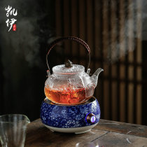 Electric ceramic stove glass kettle tea maker filter tea maker high temperature and heat-resistant iron handle beam pot Kung Fu tea pot