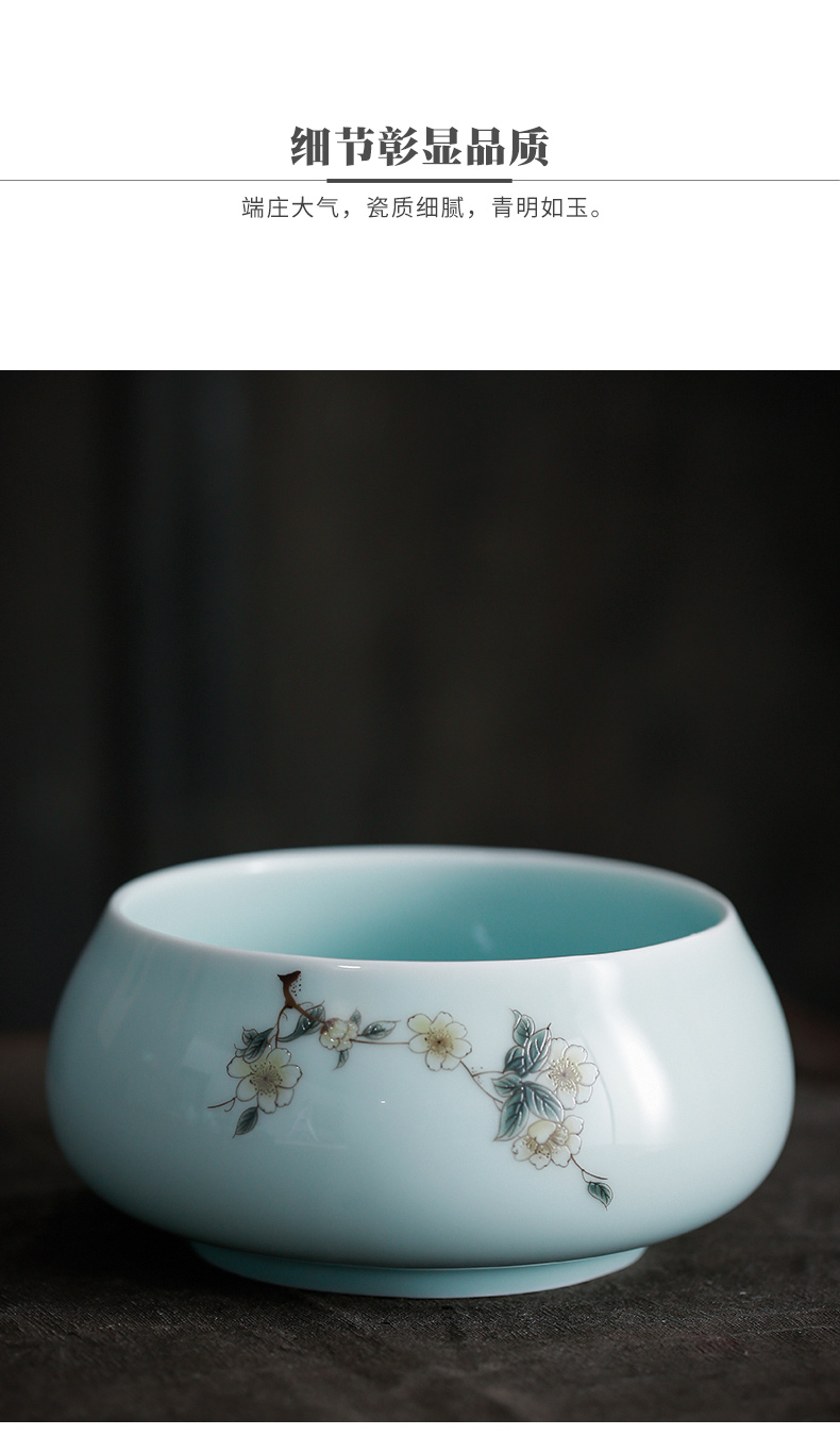 Celadon tea wash your writing brush washer from kung fu tea tea accessories cup was washed jingdezhen ceramic large tea to wash