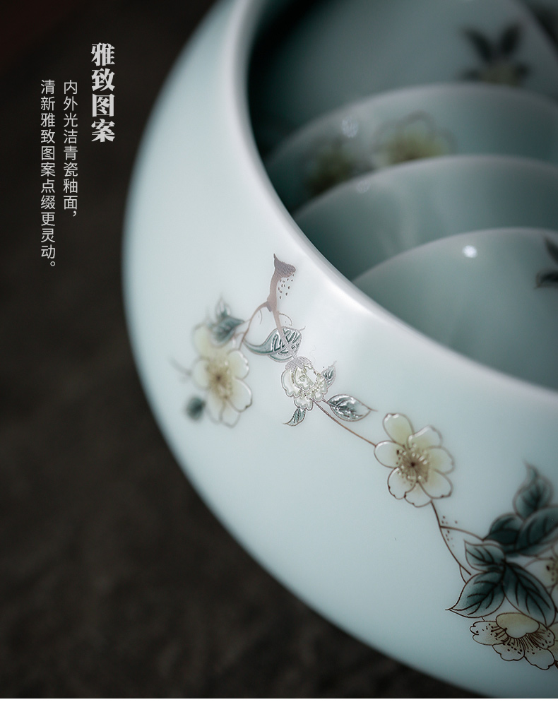 Celadon tea wash your writing brush washer from kung fu tea tea accessories cup was washed jingdezhen ceramic large tea to wash