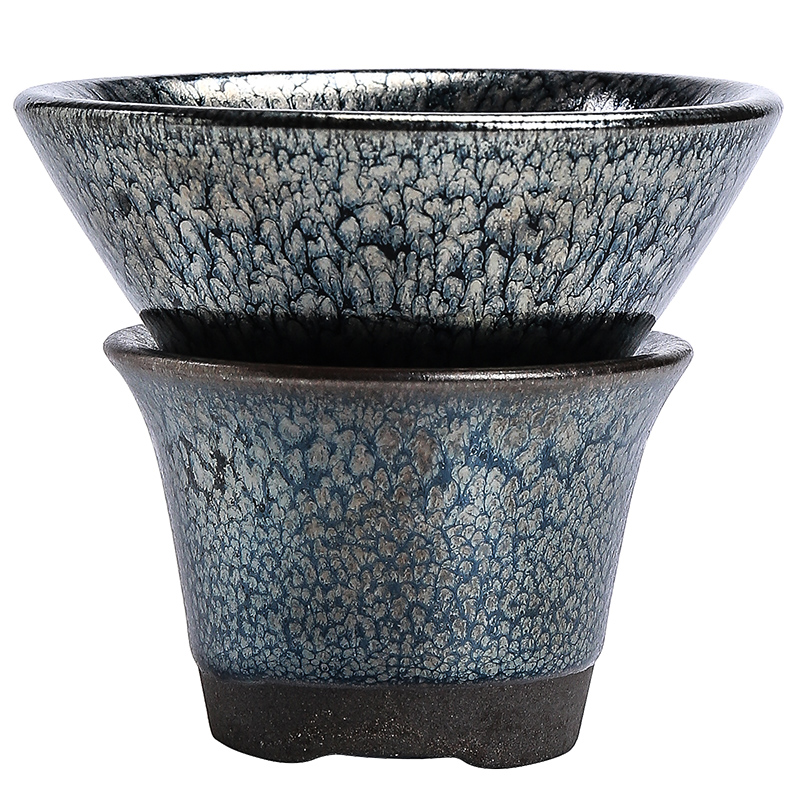 Jianyang building ceramic lamp) filter bracket set tea, tea oil, tea red glaze, accessories by hand