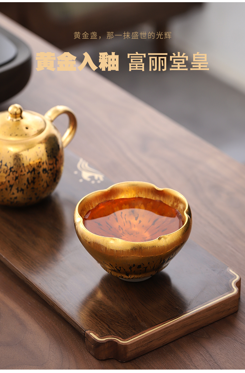 Luo Jilong 24 k jinzhan all hand sample tea cup name plum flower mugs kung fu tea cups large up master CPU