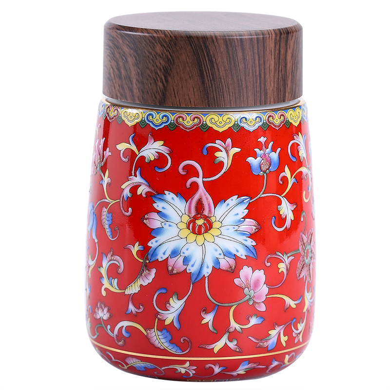 Colored enamel coppering. As silver court wind warm heart cup of jingdezhen ceramic tea cup silver cup vacuum cup warm hand