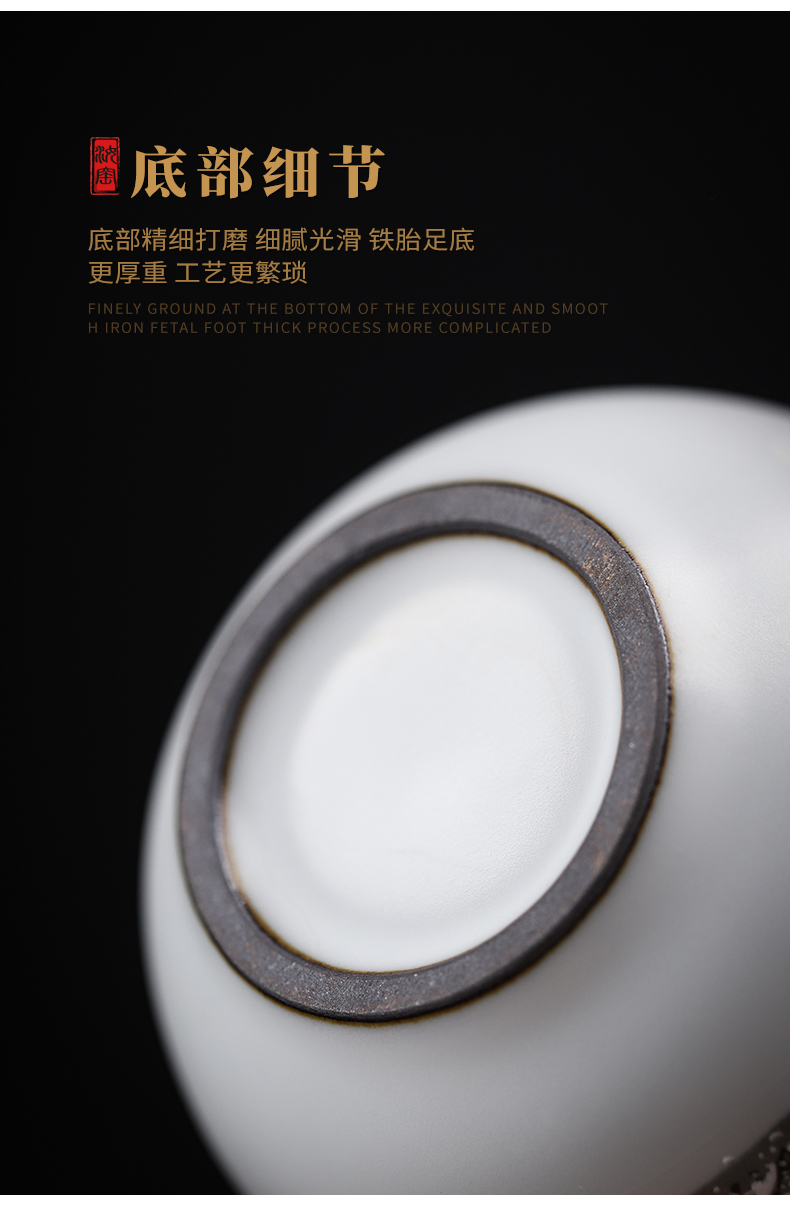 Tasted silver gilding on your up hand - made master kung fu tea cup sample tea cup jingdezhen ceramics snowflakes cup silver cup