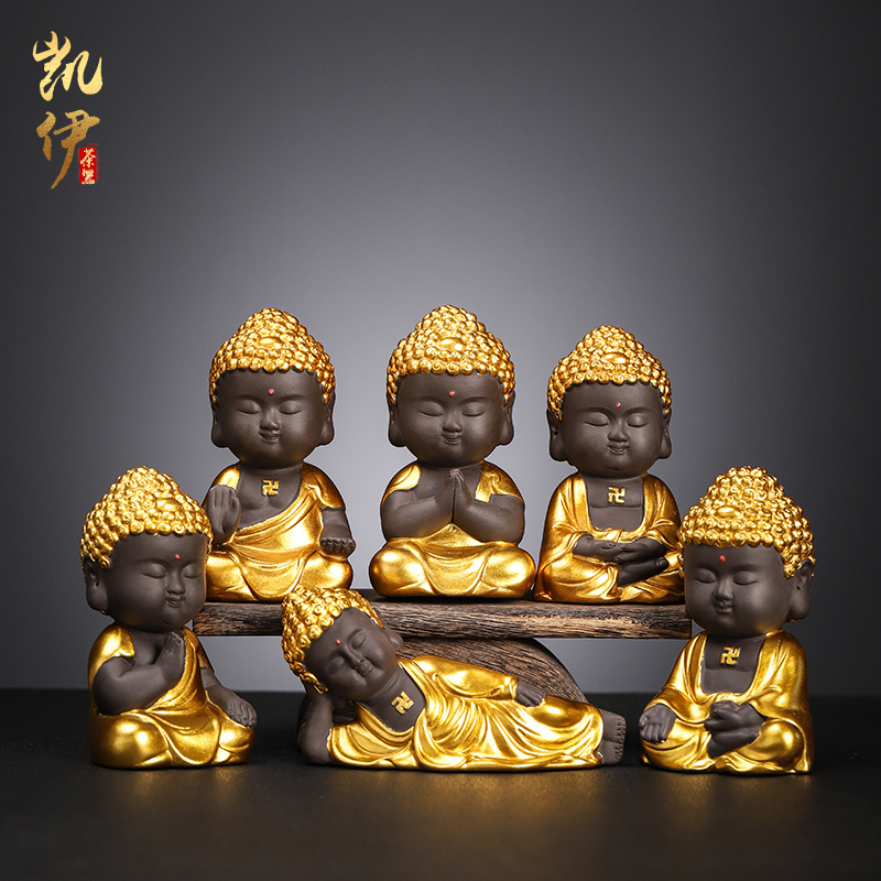 Undressed ore purple sand tea pet paint Buddha furnishing articles can play a ceramic tea set tea sets tea tea accessories home furnishing articles