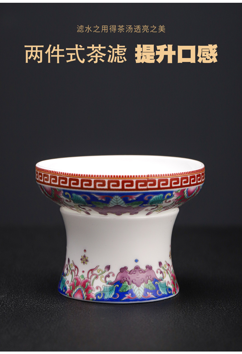 Butterfly flower is tasted silver gilding kung fu tea sets jingdezhen ceramic tea set silver home office tea tureen gifts